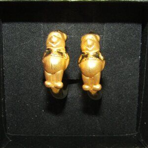 Vintage Winne the Pooh Hoop Earrings
